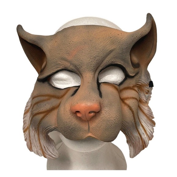 Vintage 1987 Imagineering Halloween CAT Latex Rubber Mask Tomcat FOLK HORROR - Picture 1 of 9